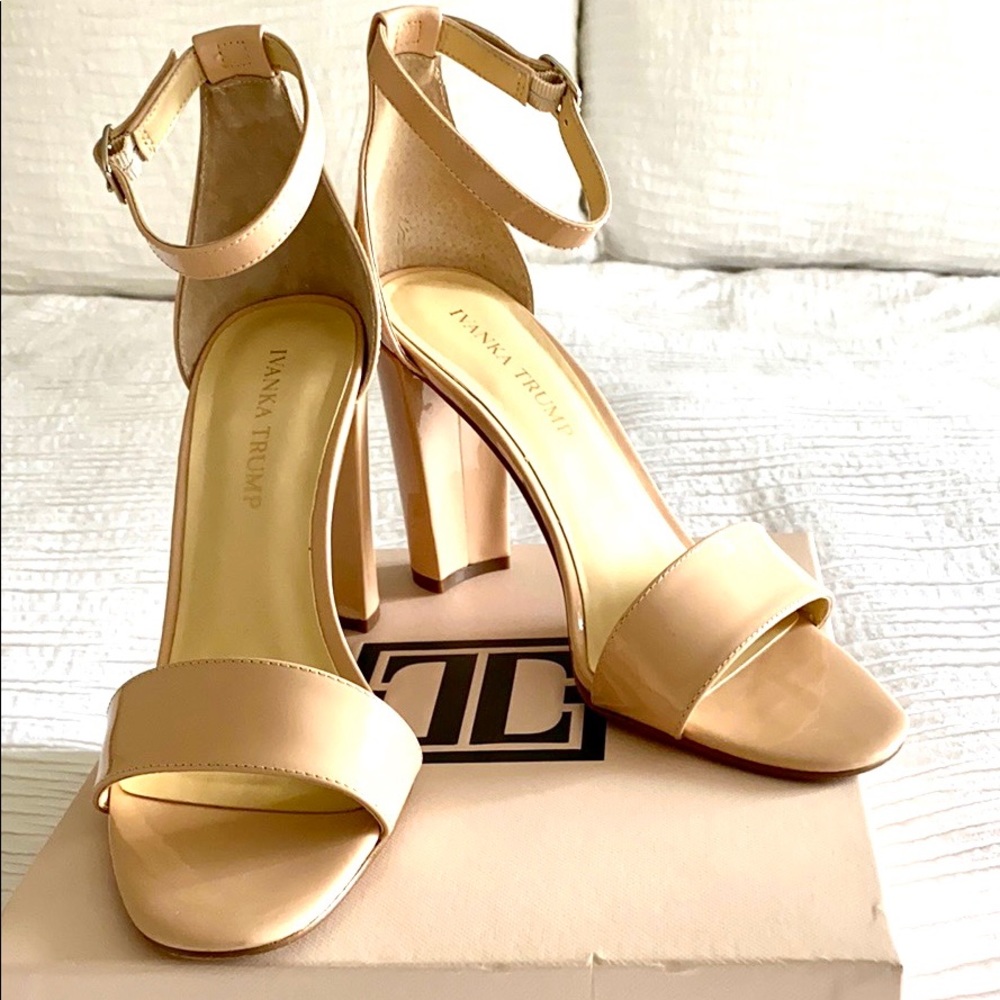 Ivanka Trump Emalyn AnkleStrap pink patent sandals